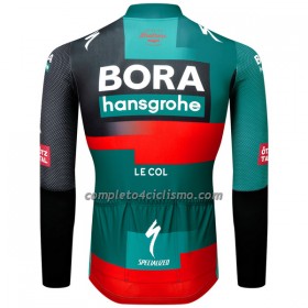 Maglia 2023 BORA-Hansgrohe Manica Lunga Verde Nero